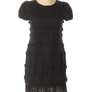 Marc by Marc Jacobs Casual Black Lace Ruffle Dress